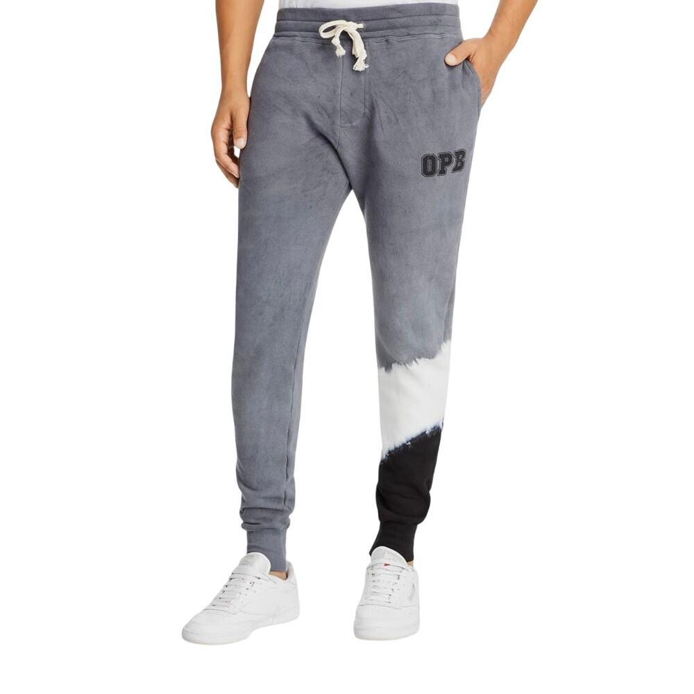 OPB Original Paperbacks Men's "Brighton" Striped Tie Dye Joggers, Size Small